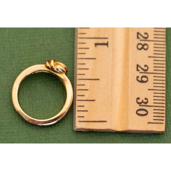 Vintage Minimalist Gold Tone Knot Ring Size 2 3/4 by Avon K1 - Picture 3 of 3
